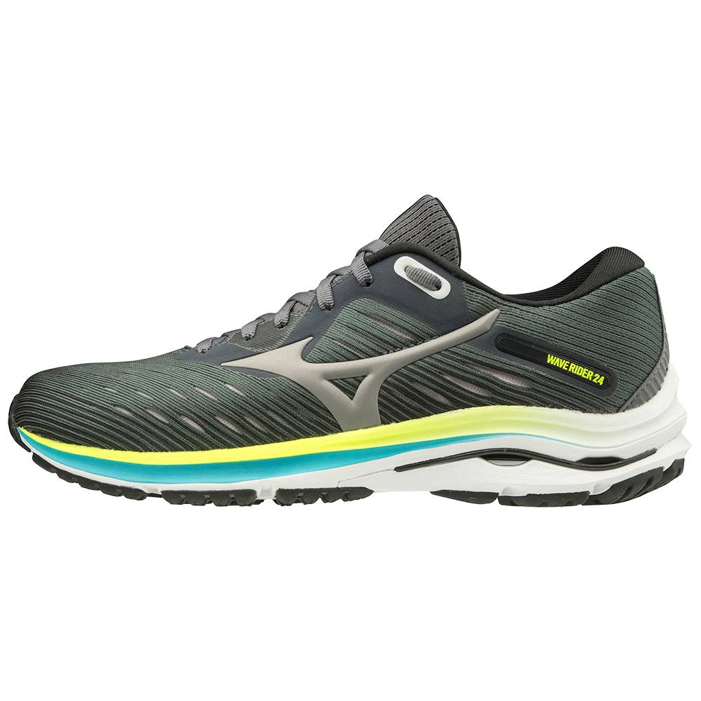 Mizuno Wave Rider 24 D (Wide) Női Futócipő MélyZöld YVX961750